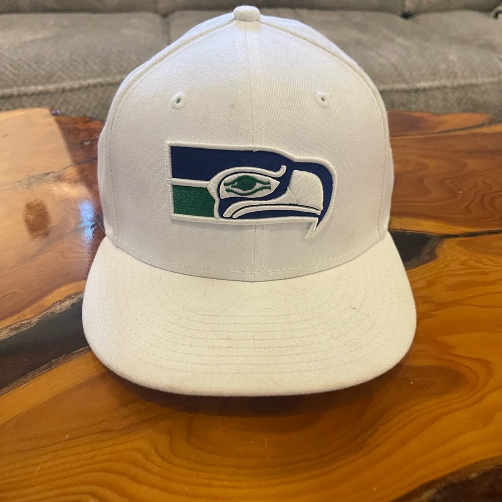 White Seattle Seahawks Cap